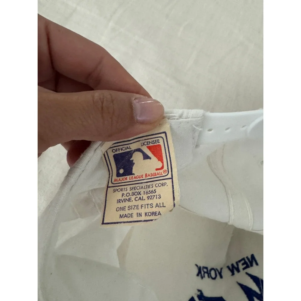 Vintage Sports Specialties New York Mets Snapback Hat White Script Logo MLB Cap